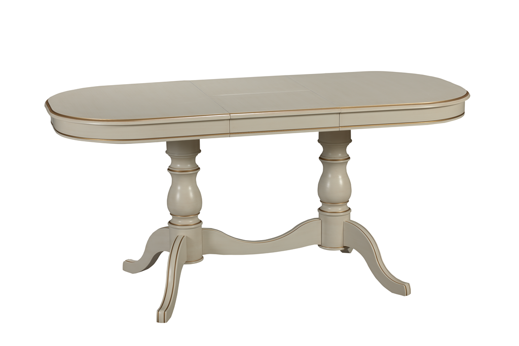 Стол Николь разложенный (цвет-белый антик с золотом)