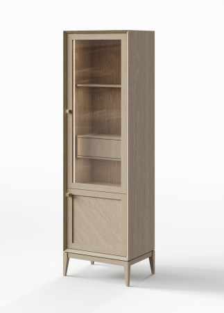 Витрина  1-дверная  Audrey с рамкой и внутренним ящиком, правая