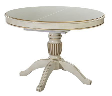 Стол Паола неразложенный (цвет-белый антик с золотом)