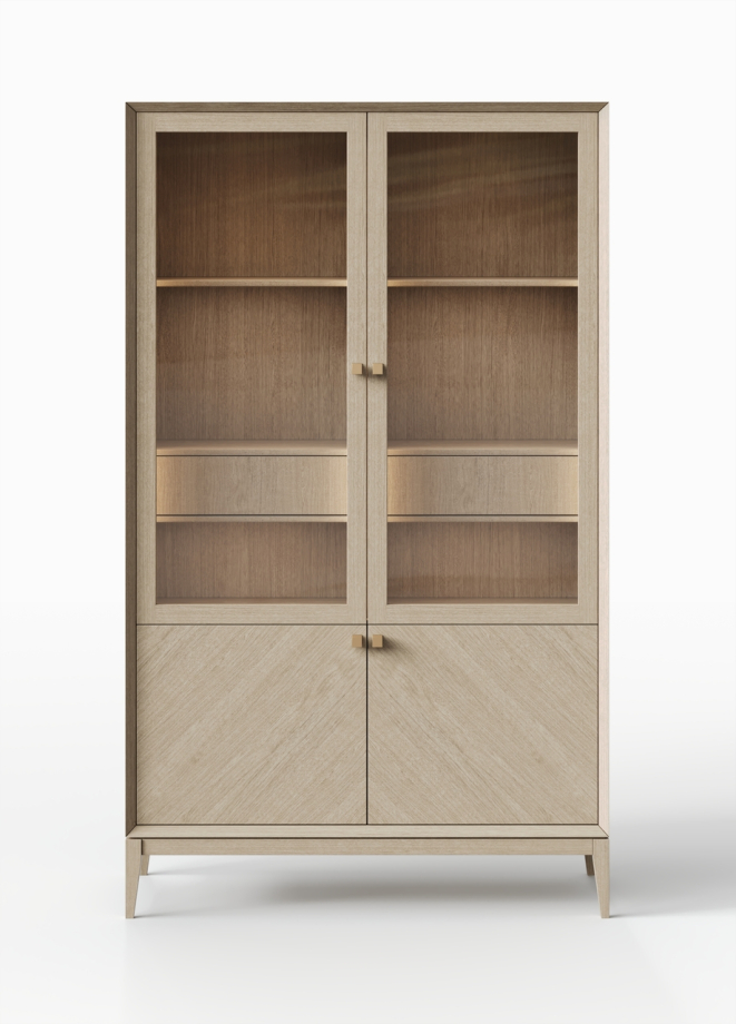 Витрина  2-х дверная  Audrey с плоской дверцей