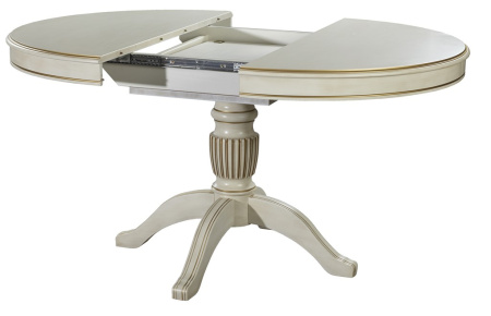 Стол Паола раскладка (цвет-белый антик с золотом)