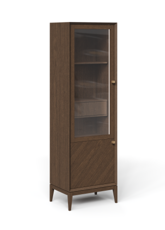 Витрина  1-дверная   Одри/Audrey с плоской дверцой и внутренним ящиком, левая