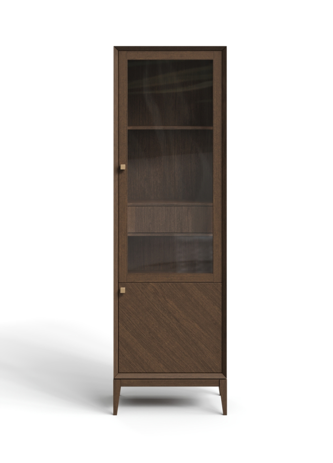 Витрина  1-дверная  Audrey с плоской дверцой и внутренним ящиком, правая