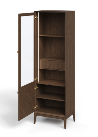 Витрина  1-дверная   Одри/Audrey с плоской дверцой и внутренним ящиком, левая