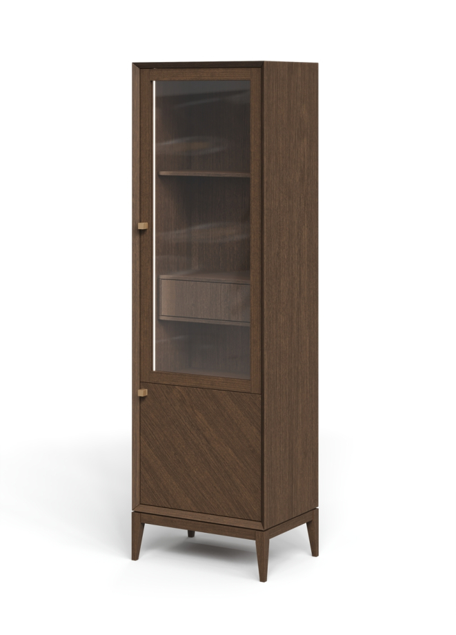 Витрина  1-дверная  Audrey с плоской дверцой и внутренним ящиком, правая