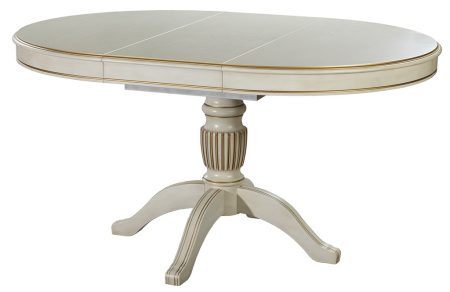 Стол Паола разложенный (цвет-белый антик с золотом)