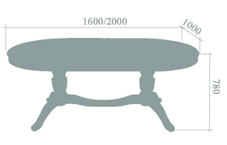Стол Паола 3 схема размеры