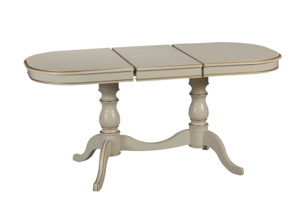Стол Николь раскладка 2 (цвет-белый антик с золотом)