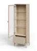 Витрина  1-дверная   Одри/Audrey с рифленным нижним ящиком, левая