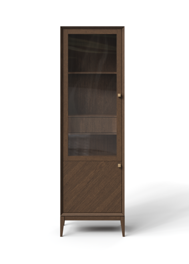 Витрина  1-дверная  Audrey с плоской дверцой и внутренним ящиком, левая