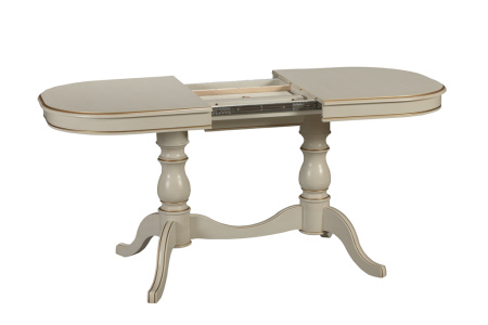 Стол Николь раскладка 1 (цвет-белый антик с золотом)
