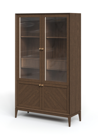 Витрина  2-х дверная  Audrey с рамкой