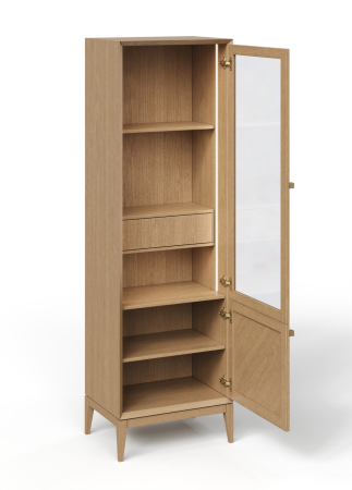 Витрина  1-дверная  Audrey с рамкой и внутренним ящиком, правая