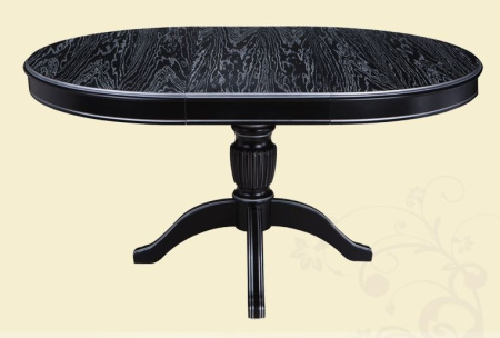 Стол Паола 2 неразложенный (цвет-гальяно черный с серебром)