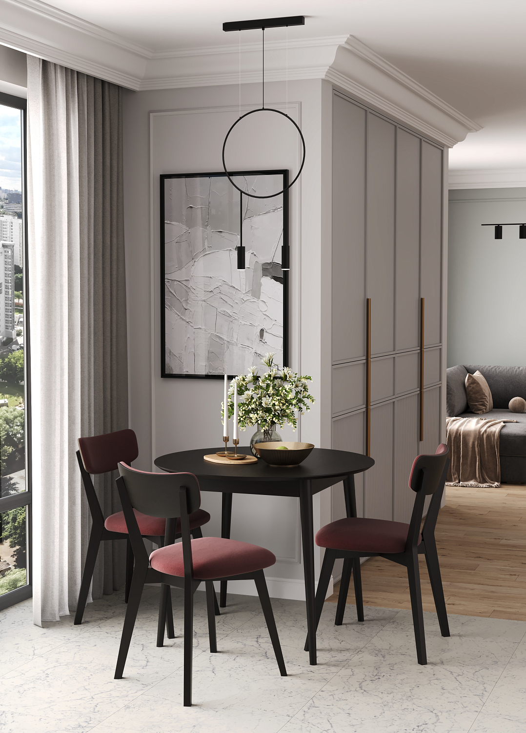 Стол круглый QR950